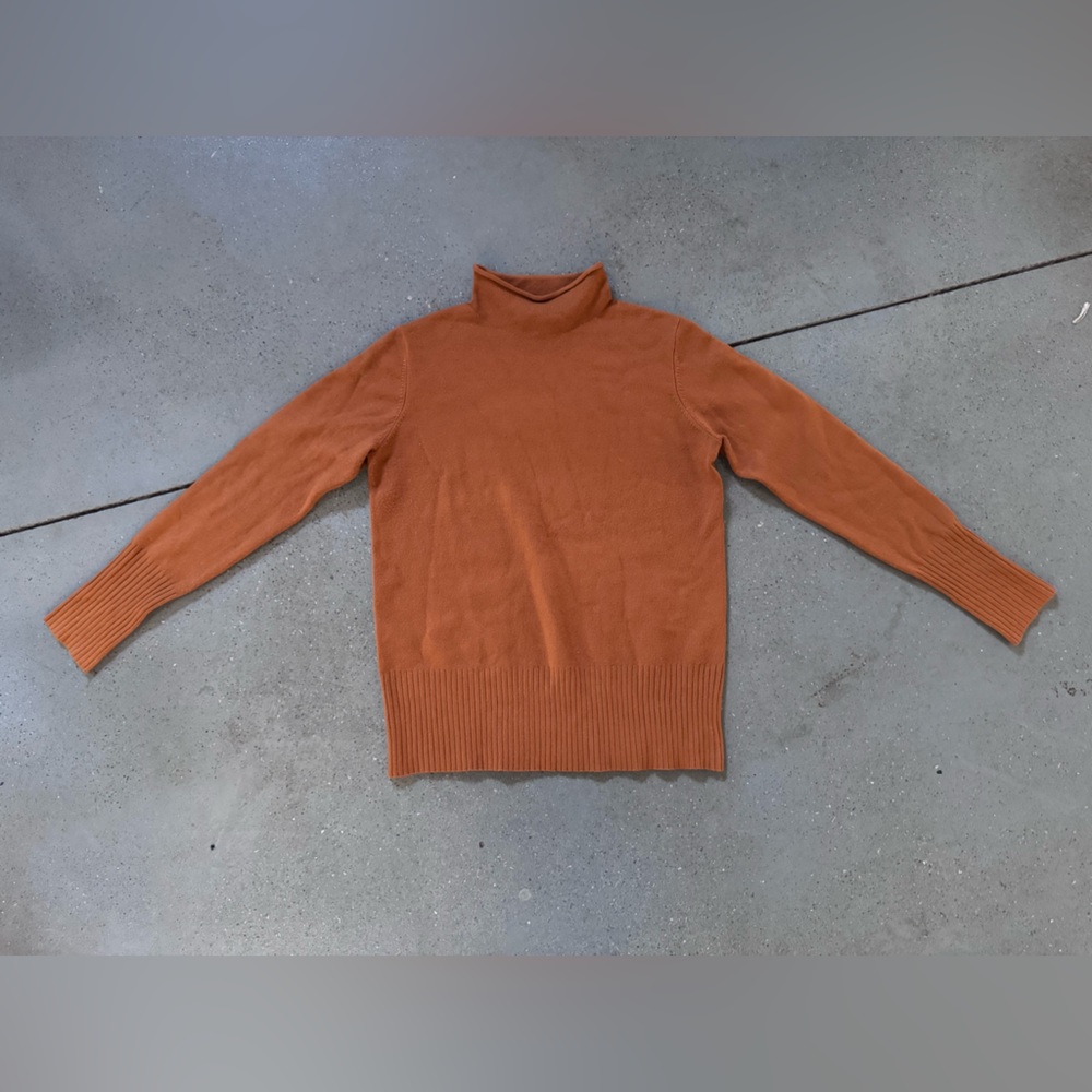 French Connection Women’s Turtleneck Sweater in Rust Orange